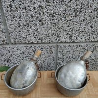 Автентични военни алуминиеви манерки за вода и канчета за храна, снимка 12 - Антикварни и старинни предмети - 23416890