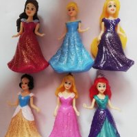 Принцеса принцеси Ариел Рапунцел Белл Снежанка Аврора пластмасови фигурки фигурка за игра и торта, снимка 3 - Фигурки - 25153473