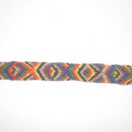 Ръчно плетена гривна с мексикански мотиви, снимка 1 - Гривни - 9068853