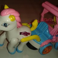 Детска играчка- каляска с конче, движеща се, звукови и светлинни ефекти, снимка 4 - Рисуване и оцветяване - 9872469