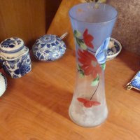 Великолепна ваза арт деко ръчно рисувана ваза, снимка 2 - Декорация за дома - 24264273