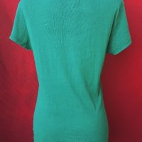Зелена тениска - туника Л, снимка 2 - Туники - 22191080