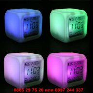 Настолен антистрес LED часовник 7 цвята - код КУБЧЕ , снимка 6 - Други стоки за дома - 12979301