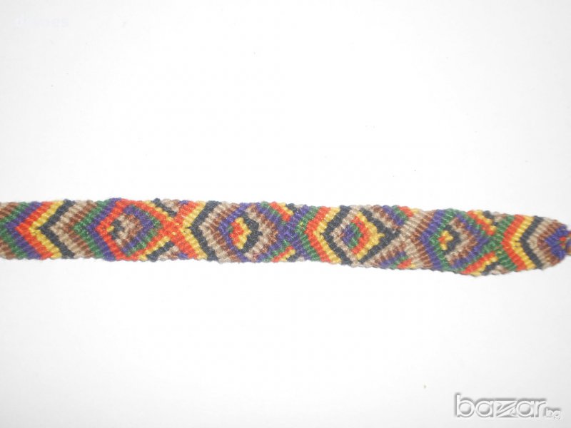 Ръчно плетена гривна с мексикански мотиви, снимка 1