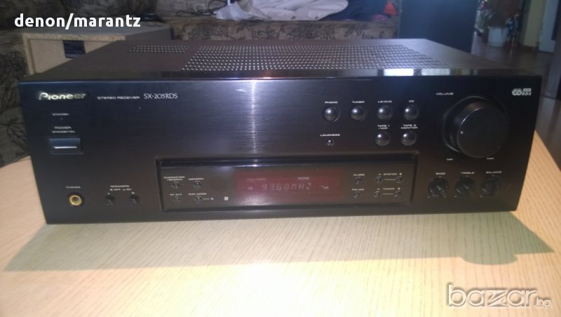 pioneer sx-205rds-stereo receiver-370 watts-rds-made in uk-внос швеицария, снимка 1