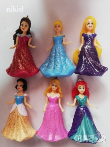 Принцеса принцеси Ариел Рапунцел Белл Снежанка Аврора пластмасови фигурки фигурка за игра и торта, снимка 3 - Фигурки - 25153473