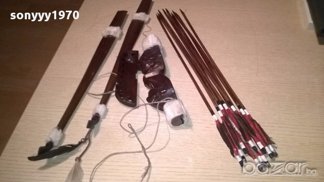 Ретро колекция-нов лък с 10 стрели-106см-внос швеицария, снимка 6 - Антикварни и старинни предмети - 17286080