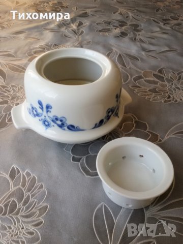 Немски порцеланов чайник с двойна цедка, снимка 8 - Сервизи - 25856151