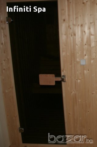 Стъклена врата за сауна 192х72см