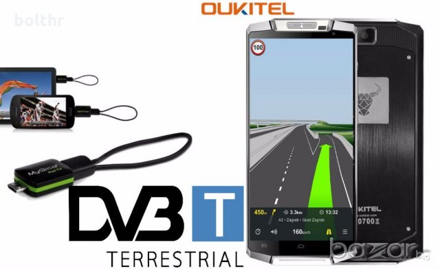 OUKITEL K10000 4G-LTE МОБИЛЕН ТЕЛЕФОН, ЧЕРЕН+TV, снимка 1