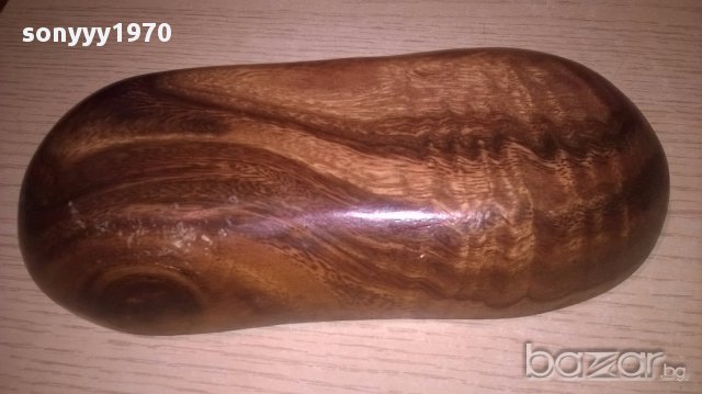 Ретро купа-тиково дърво-20х9х4см-внос швеицария, снимка 6 - Антикварни и старинни предмети - 17244801