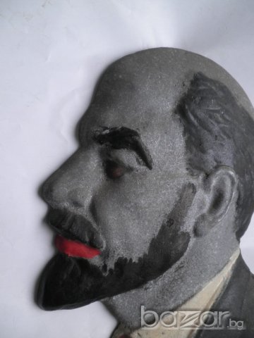 Алуминиев бюст за стена на Ленин, снимка 2 - Антикварни и старинни предмети - 19382228