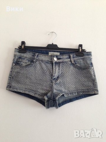 Къси дънки с камъни, снимка 5 - Дънки - 22526401