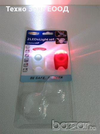 Силиконови фарчета комплект LED, снимка 2 - Части за велосипеди - 15927017