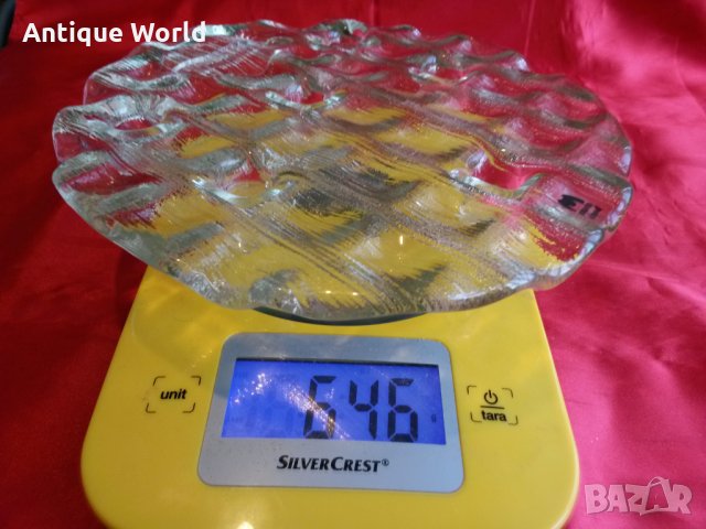 Рядък Красив Свещник Кристално Стъкло Muura Finland 6-ца, снимка 8 - Антикварни и старинни предмети - 25094096