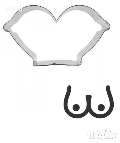 Дамски гърди бюст ергенско парти метална форма резец за бисквитки сладки фондан тесто и др