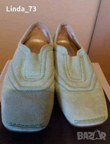 Дам.обувки-"HOGAN"-/ест.велур/-№38 1/2-цвят-мента. Закупени от Италия., снимка 4 - Дамски ежедневни обувки - 22385545
