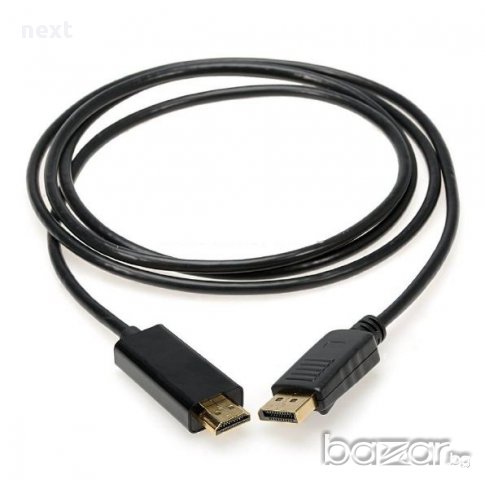 DisplayPort към HDMI качествен кабел 3м мъжко-мъжко + Гаранция, снимка 6 - Кабели и адаптери - 14714443