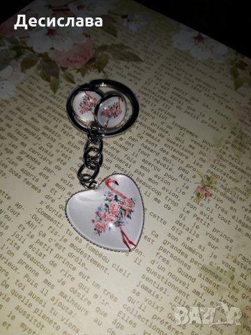 2 модела комплект ключодържатели с обеци "Фламинго", снимка 6 - Други - 24967835