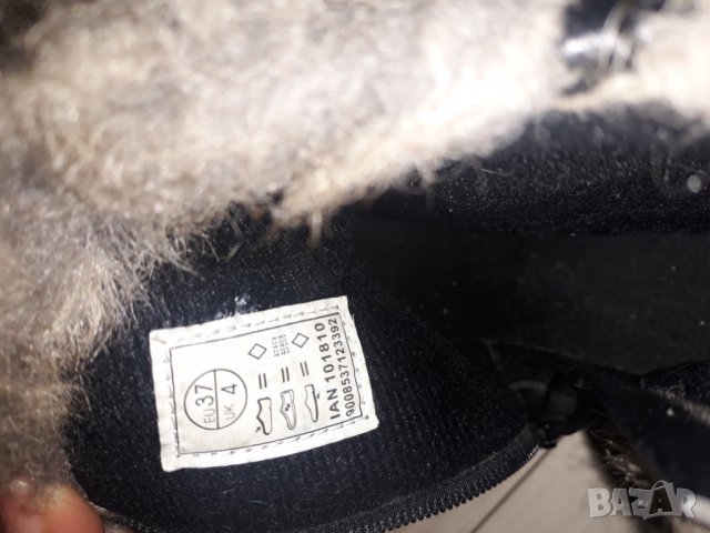 Дамски черни кожени боти с пух - с подплата , много топли !, снимка 5 - Дамски боти - 23793125