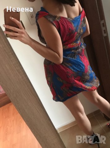 свежа лятна рокля с интересен принт, снимка 2 - Рокли - 25507551