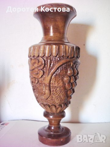 Стара ваза дърворезба 4, снимка 4 - Антикварни и старинни предмети - 23075795
