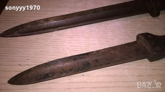 антики-стари армейски ножове-31см и 25см-внос франция, снимка 10 - Антикварни и старинни предмети - 22541529