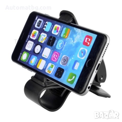 Стойка за телефон Automat, За кола, Тип щипка, Черен, снимка 7 - Аксесоари и консумативи - 23990127