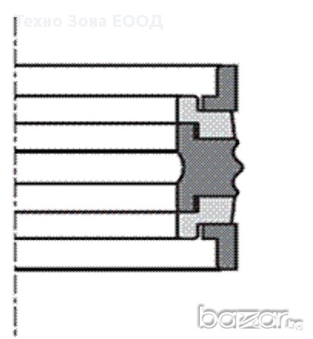 Хидравлични уплътнители за бутало, тип К03, снимка 2 - Части - 15754895