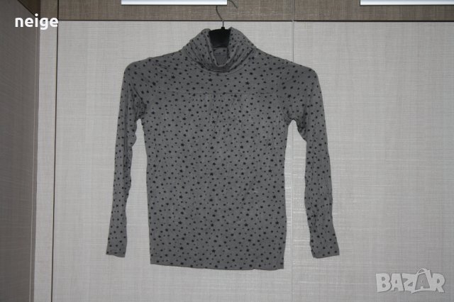 Нов дънков гащеризон слим Н&М с блузка (6-8 г), снимка 3 - Детски Блузи и туники - 22393901