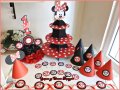 украса и аксесоари на тема Мини Маус за детски рожден ден, снимка 3