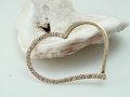 златен медальон сърце с цирконии 2.06 грама , снимка 5