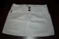 бяла памучна мини пола, снимка 1 - Поли - 11131563