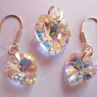 Сребърни комплекти с кристали Сваровски - подходящ подарък за всяка дама, снимка 4 - Бижутерийни комплекти - 6663752