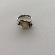 Сребърен авторски  пръстен със седеф - сребро проба 950, снимка 4 - Пръстени - 18572368