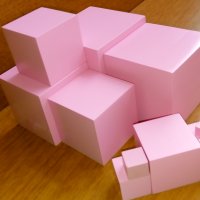 Кафява стълба + розова кула Монтесори малък размер 0.7-7см. ПРОМО, снимка 7 - Образователни игри - 25000102
