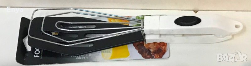 Щипка (шпатула) с въртящо рамо, двойна, от тефлон, за готвене в керамични съдове - НОВА - 5 лв, снимка 1