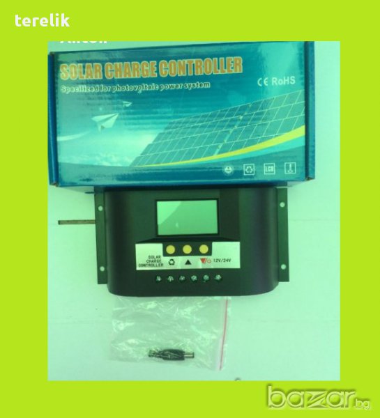 Соларен контролер 30а 12-24V вграден амперметър соларен регулатор фотоволтаичен панел солар, снимка 1