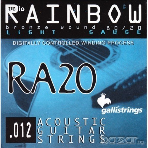 Струни за акустична китара Galli Rainbow RA20, снимка 1