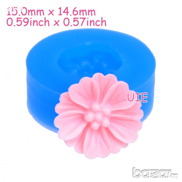 Н005 цветче сърцевидни листа мини силиконов молд декор украса торта фондан гипс сапун тесто отливка, снимка 1