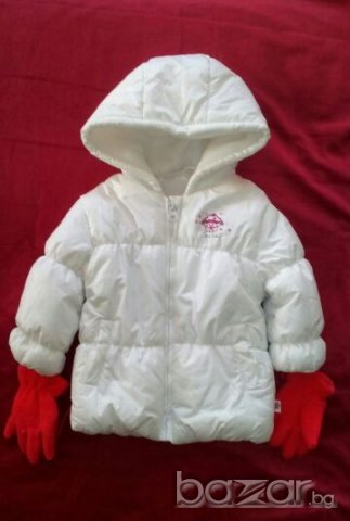 Детско яке"Okay" и червени ръкавички, снимка 4 - Бебешки якета и елеци - 16224544