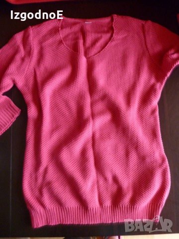 М-Л Нов страхотен малинов пуловер, снимка 2 - Блузи с дълъг ръкав и пуловери - 22073593