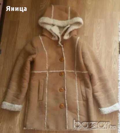 Хубаво детско кафяво дълго яке, снимка 1 - Детски якета и елеци - 14601486