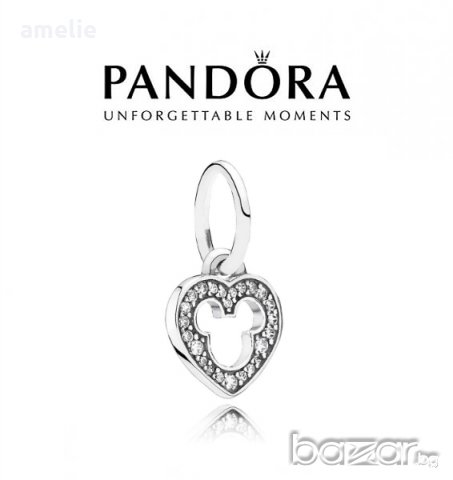 Черен Петък! Талисман Pandora Disney Mickey Silhouette Dangle. Колекция Amélie, снимка 1 - Гривни - 19840923