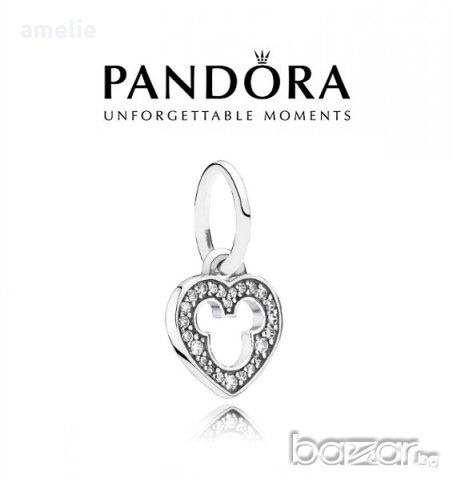 Черен Петък! Талисман по модел на Pandora Disney Mickey Silhouette Dangle. Колекция Amélie, снимка 1 - Гривни - 19840923