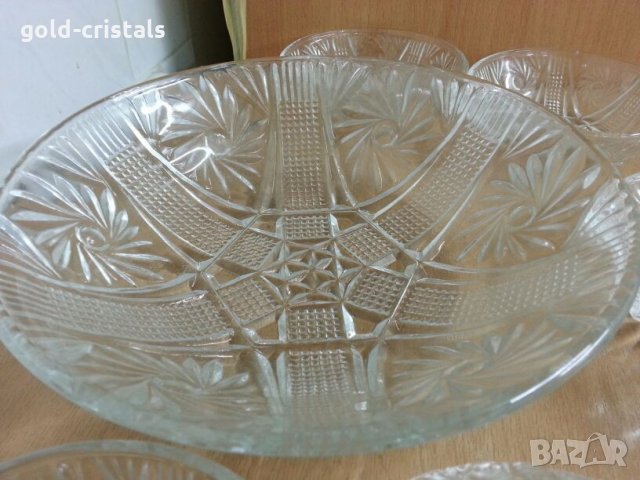 стари стъклени купички и купа , снимка 8 - Сервизи - 22287197