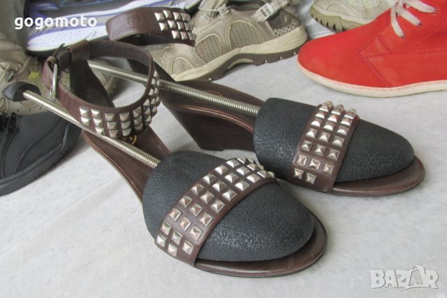 НОВИ шик дамски сандали , летни обувки N - 37 - 38 ASH® original, 3x 100% естествена кожа, снимка 7 - Сандали - 26124464