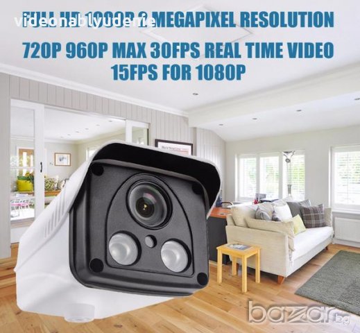 FULL HD 1080р 3/2.8мм 3Mpx Широкoъгълна IR-Cut Леща 2 Array Водоустойчива IP67 Охранителна Ip Камера, снимка 6 - IP камери - 19462137