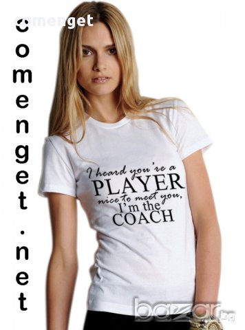 НОВО!  Дамски топ PLAYER COACH! Поръчай тениска С Твоя Снимка или идея!, снимка 2 - Блузи с дълъг ръкав и пуловери - 10255101