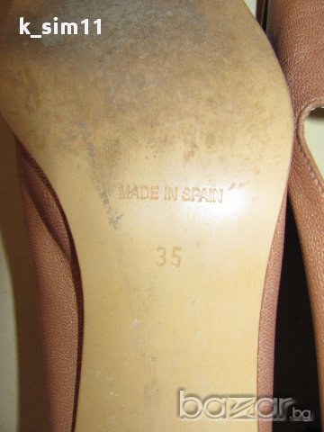 Испански златисти кожени обувки № 35 , снимка 8 - Дамски ежедневни обувки - 11795123